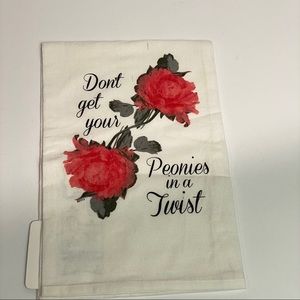 Twisted Wares towel “Peonies in a twist” New
